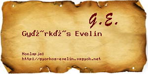 Györkös Evelin névjegykártya
